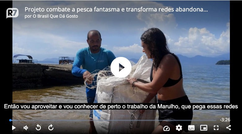 Record: Projeto combate a pesca fantasma e transforma redes abandonadas no mar em novos objetos