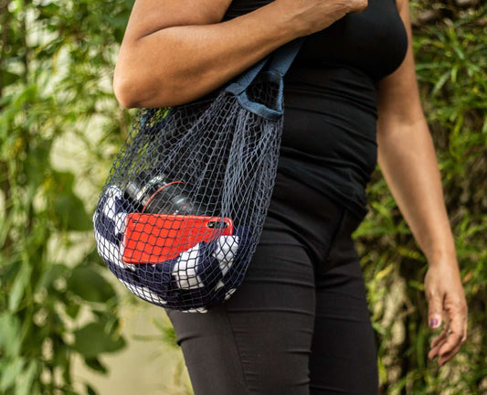 Bolsa de rede - Ecobag artesanal feita de rede de pesca