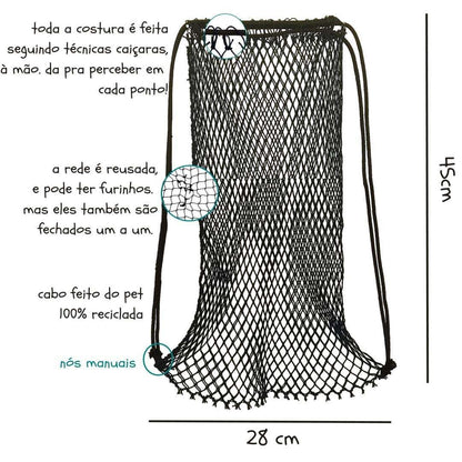 Caçoeira - mochila-saco de rede