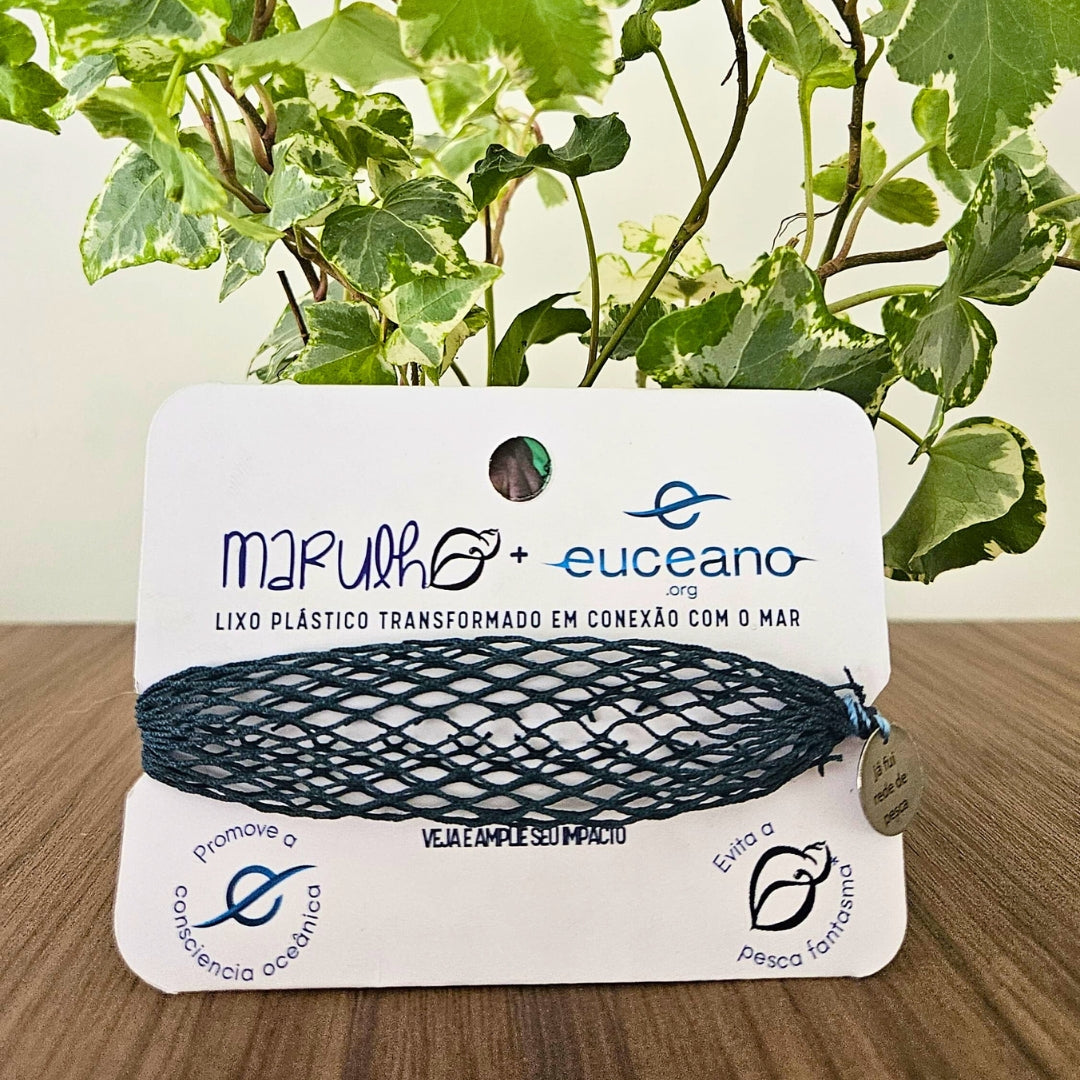 Pulseira de rede de pesca Marulho + EUCEANO