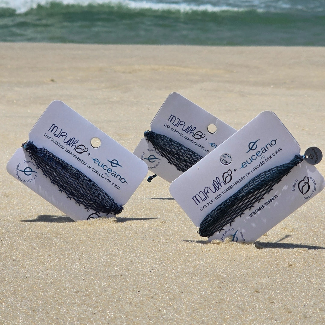 Pulseira de rede de pesca Marulho + EUCEANO