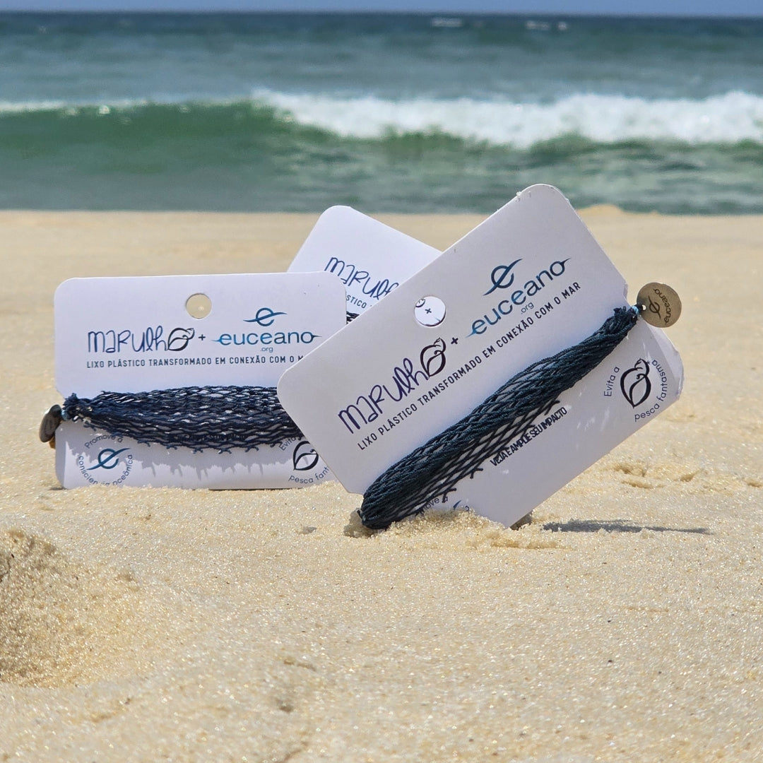 Pulseira de rede de pesca Marulho + EUCEANO