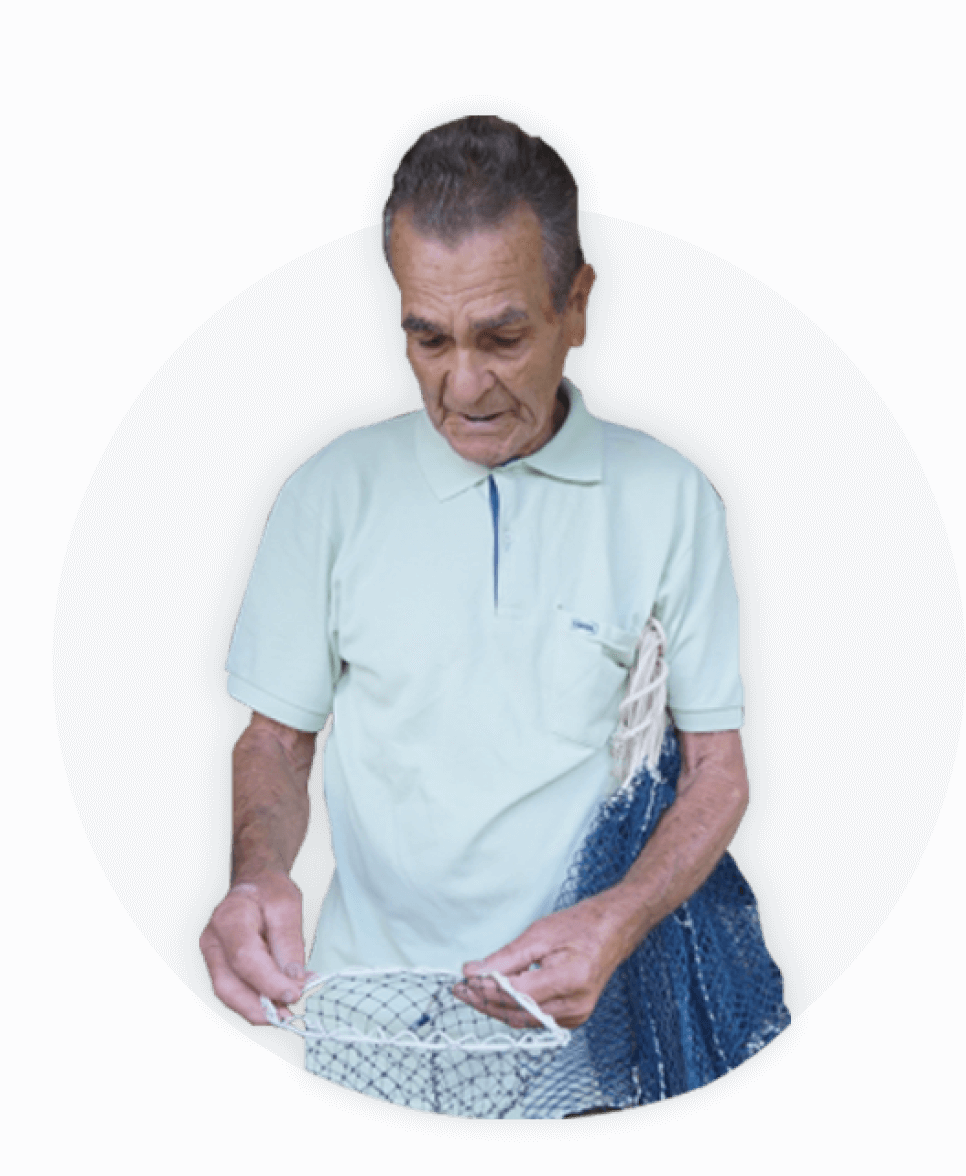 Seu Filinho com as Redes