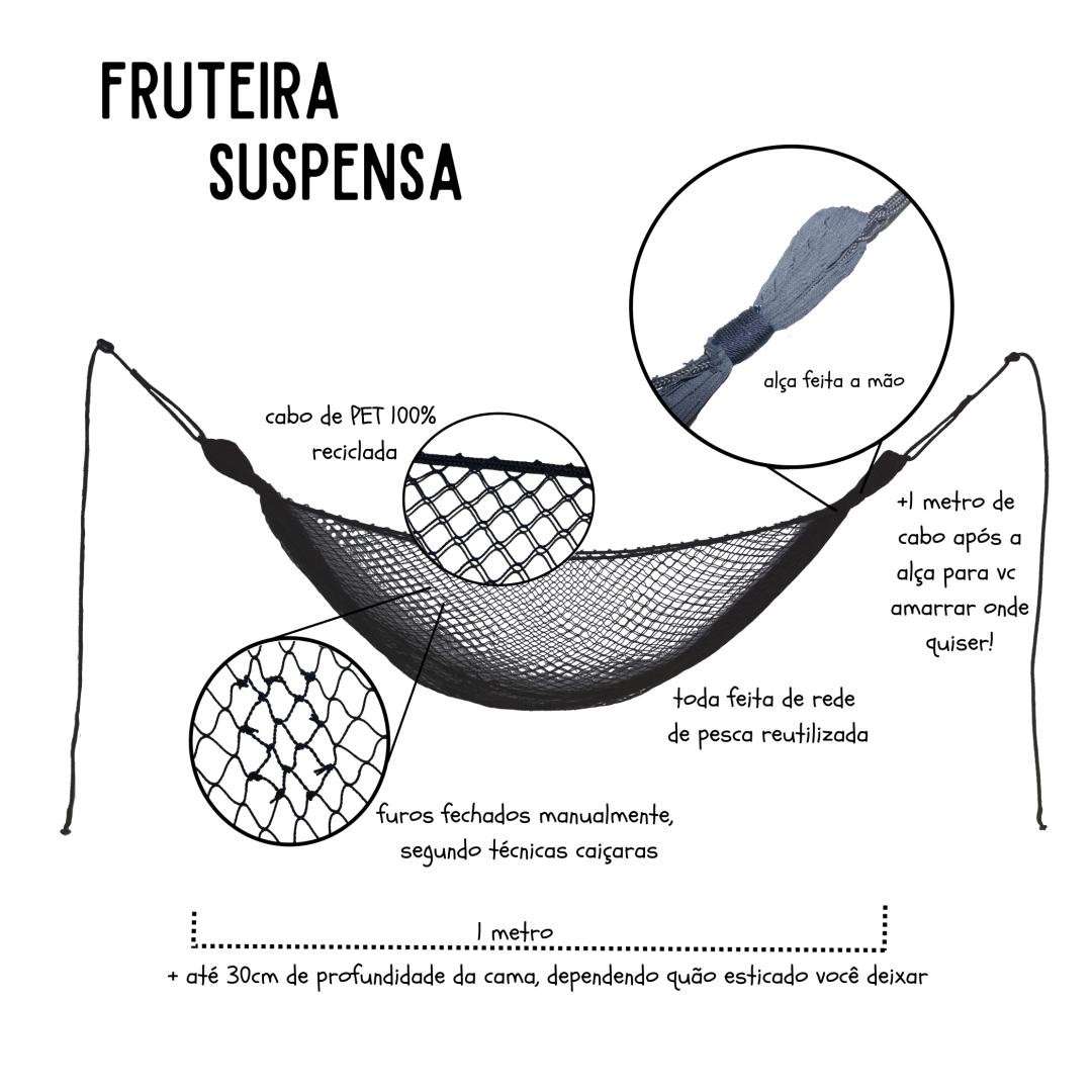 Fruteira suspensa de rede