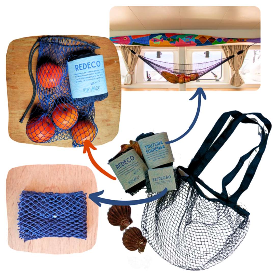 Combo Matariz (Fruteira + Bolsa + Kit Redeco + Esfregão)