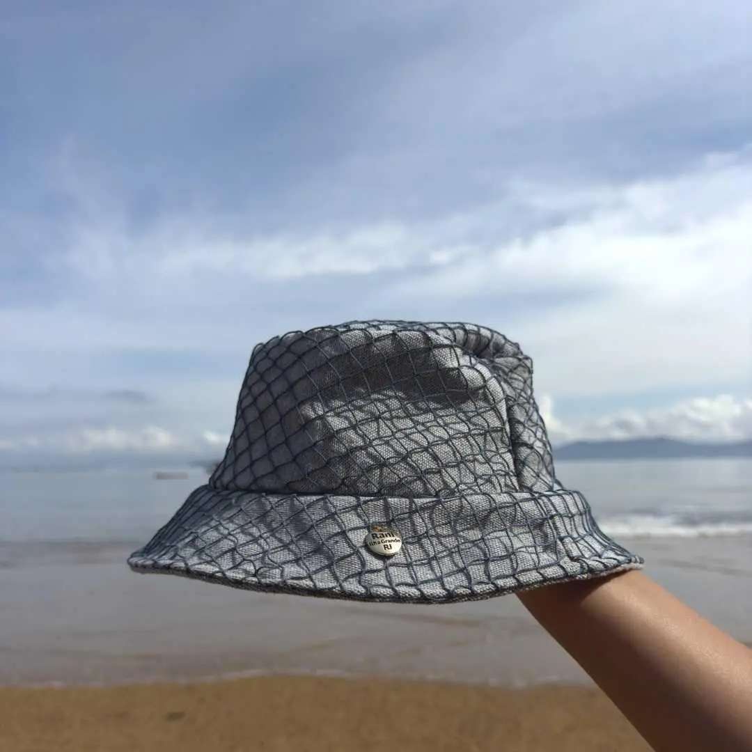 Bucket hat - Chapéu unissex feito de rede de pesca - Imagem 3