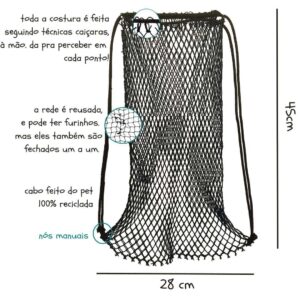 Caçoeira - mochila-saco (sacochila) de rede