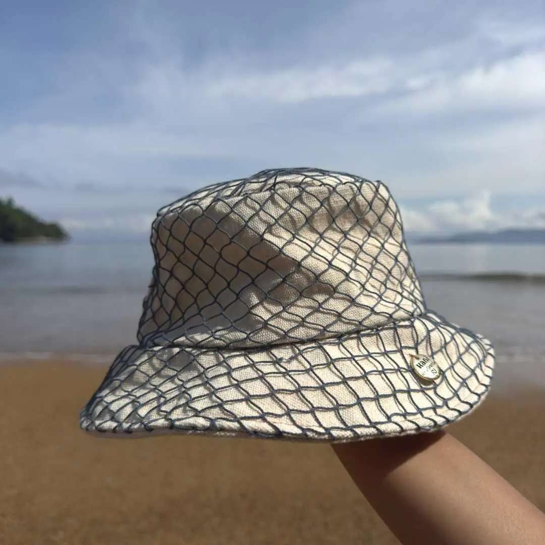 Bucket hat - Chapéu unissex feito de rede de pesca - Imagem 6